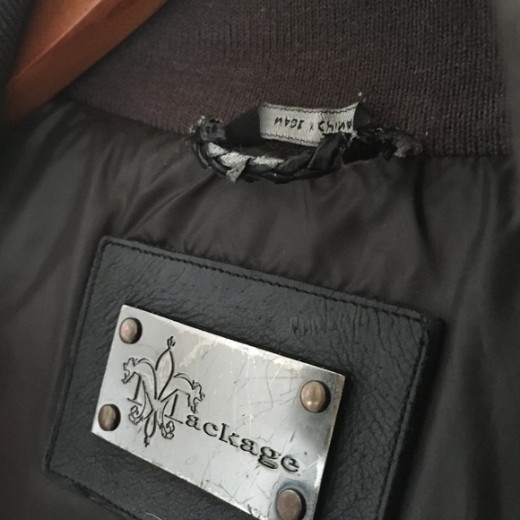 Mackage Women Adali Down Parka Coat Natural Fur Signature Collar Sz L Flaw - Picture 5 of 16